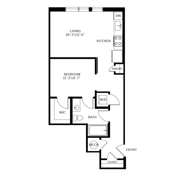 Studio, 1 & 2 Bedroom Apartments in Odenton, MD The Shirley